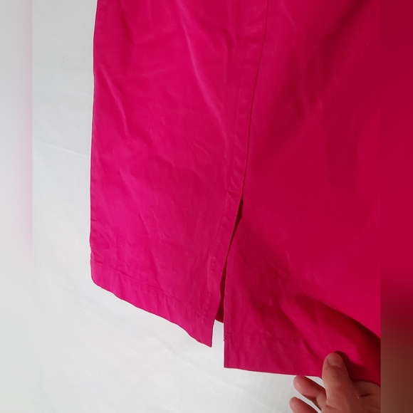 THEORY PINK A-LINE FRONT POCKET REAR ZIP PENCIL MIDI/MAXI SKIRT WOMENS 2 - Picture 5 of 6